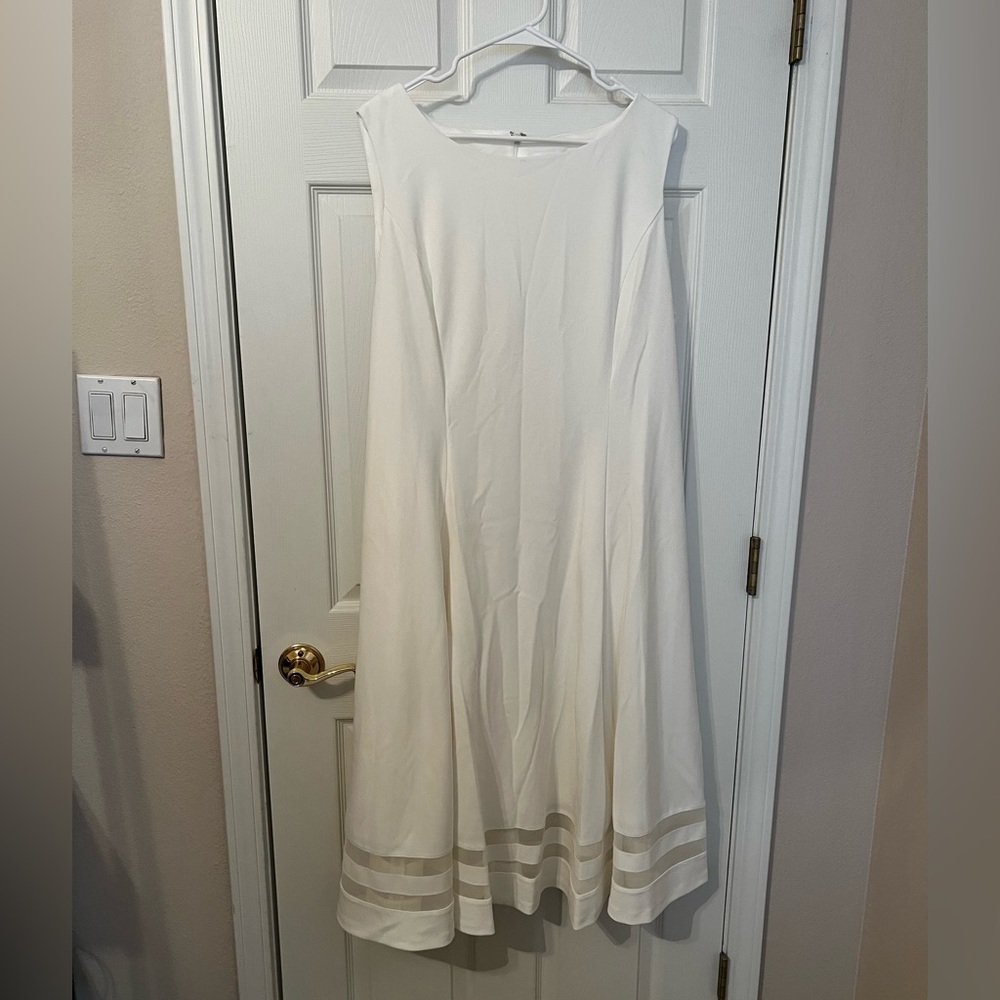 Calvin Klein A Line White Gorgeous Dress, size 20!